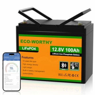 Eco-Worthy 12V 100AH LiFePO4 Lithium Battery